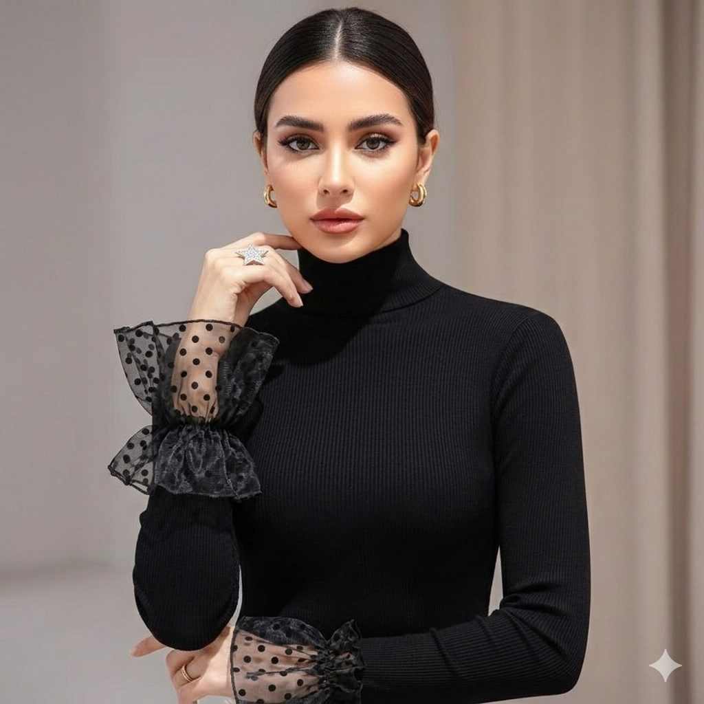 Pull Dentelle Volantée